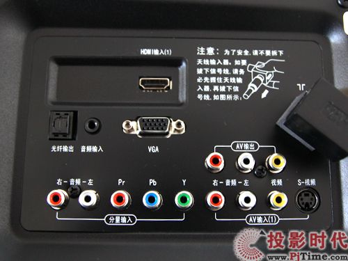 長虹3DTV50758電視背面接口