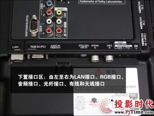 LG LW6500智能電視底部接口